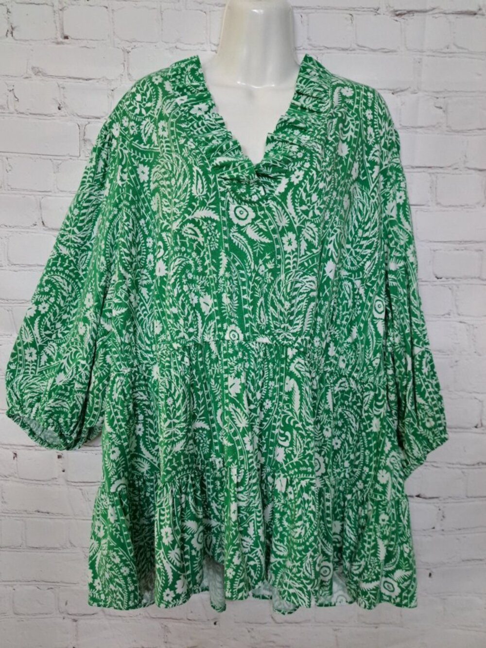 Crown & Ivy Soft Comfy Floral Print Tunic Top Size 3X